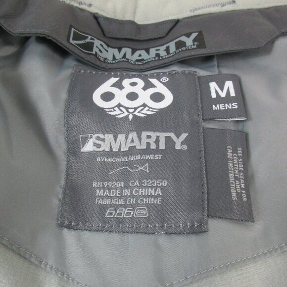 SMARTY 686 Mountain Skiing Pants Mens Medium Gray Stretch Mesh Detachable Lining - Picture 4 of 4